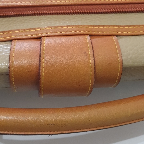 Vintage Dooney and Bourke Taupe Leather Briefcase - Picture 9 of 14